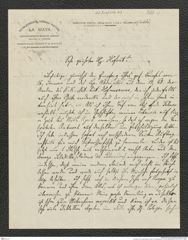Nachlass Franz Steindachner, Brief von Stempelmann an Franz Steindachner, Inv.Nr. 512.01, Seite 1